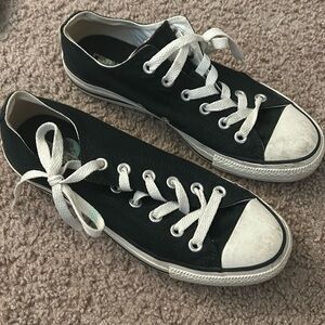 Black chuck taylor converse sneakers. Size 8